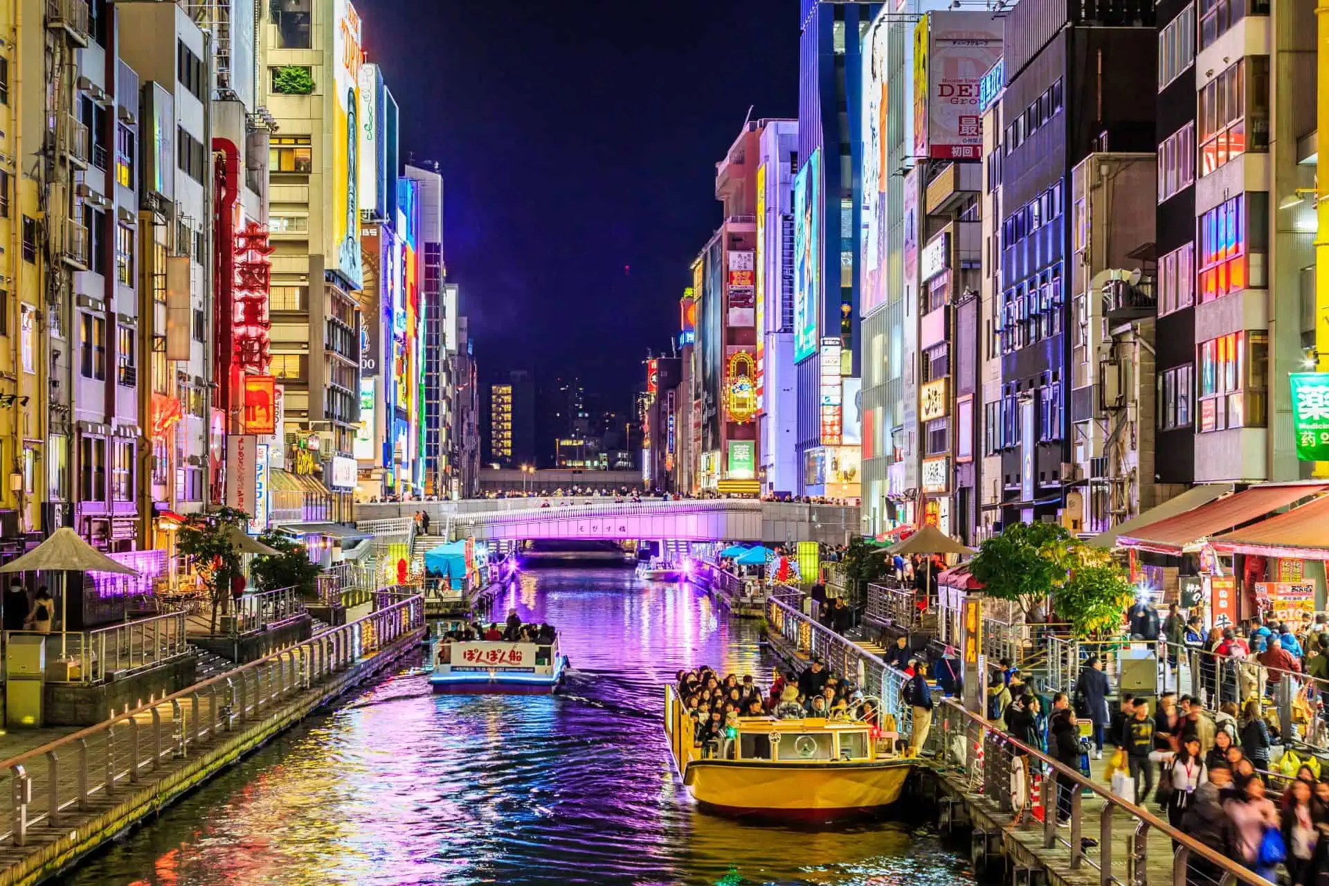 night shopping street in Dotonbori or Dotombori